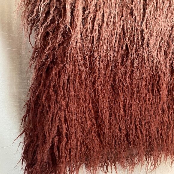 Ci Sono by Cavalini Burgundy Ombre Faux-Fur Vest Ladies Lg - Picture 7 of 14